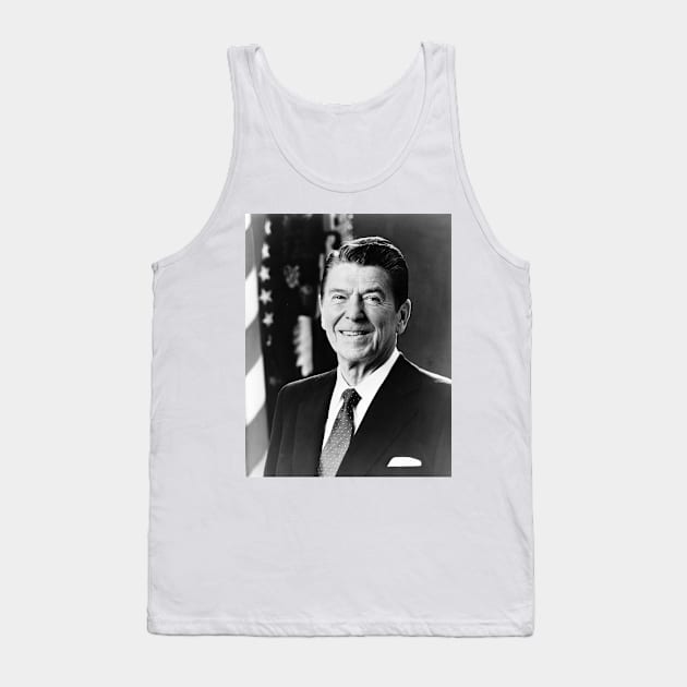 Vintage President Ronald Reagan Tank Top by pdpress